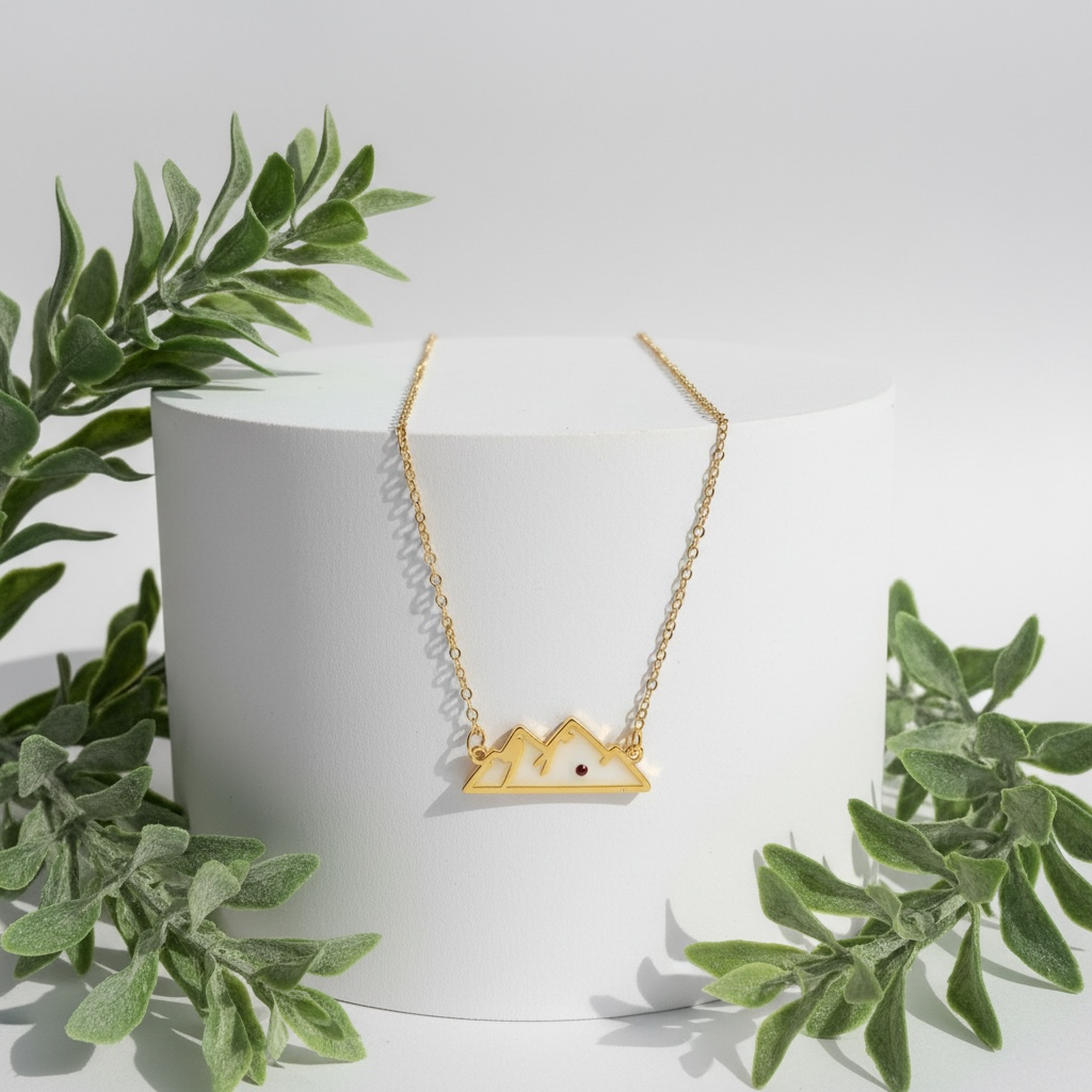 🌿✨Mountian peak mustard seed Necklace 🌿✨