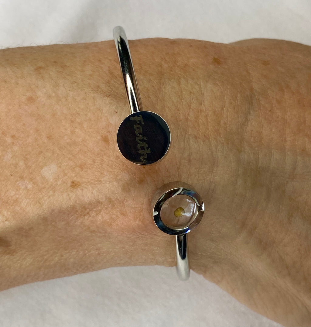 🌿Women's Christian Faith Bracelet – Mustard Seed Charm 🌿