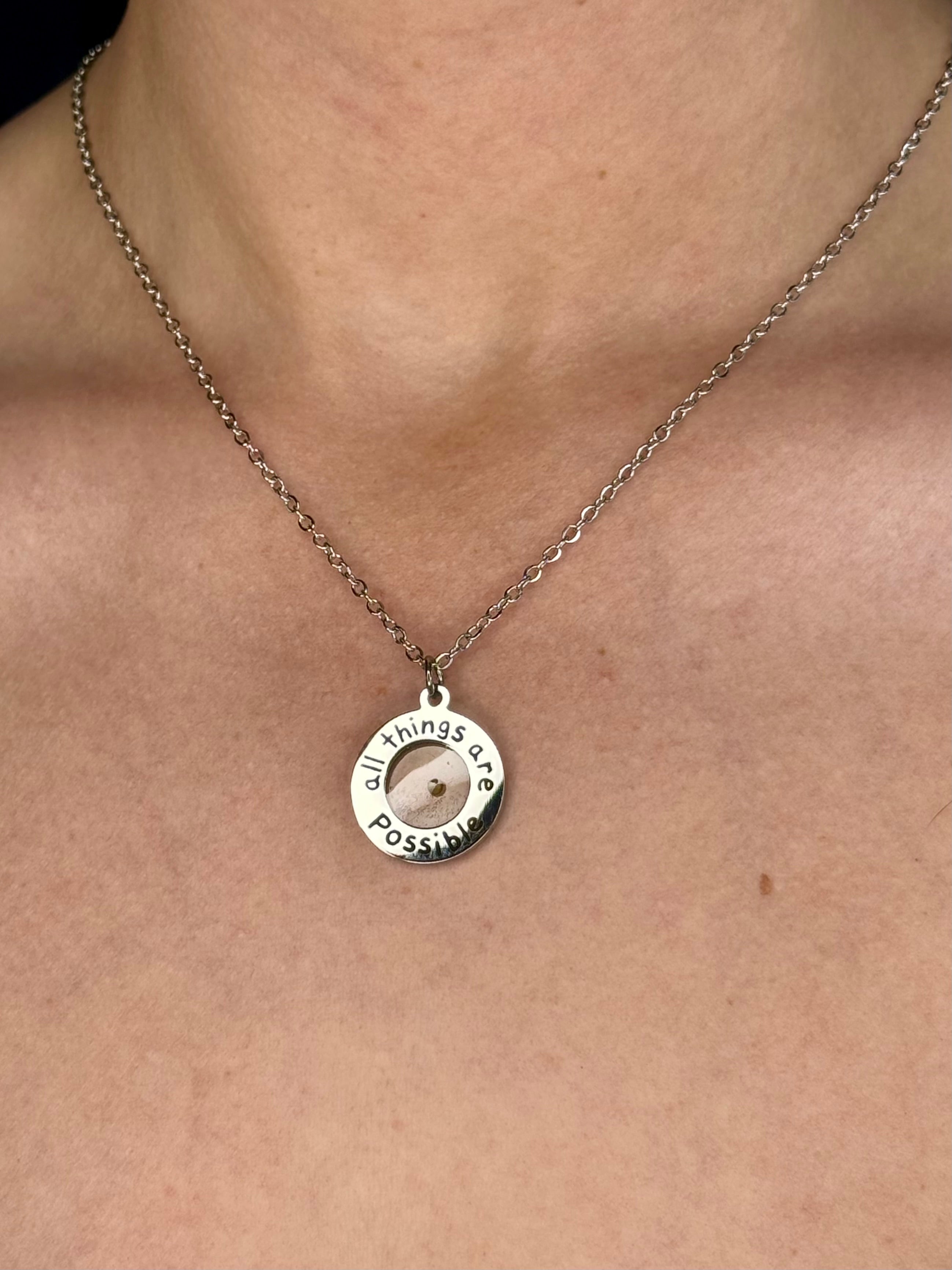 🌿  "All Things Are Possible" Mustard Seed Necklace🌿