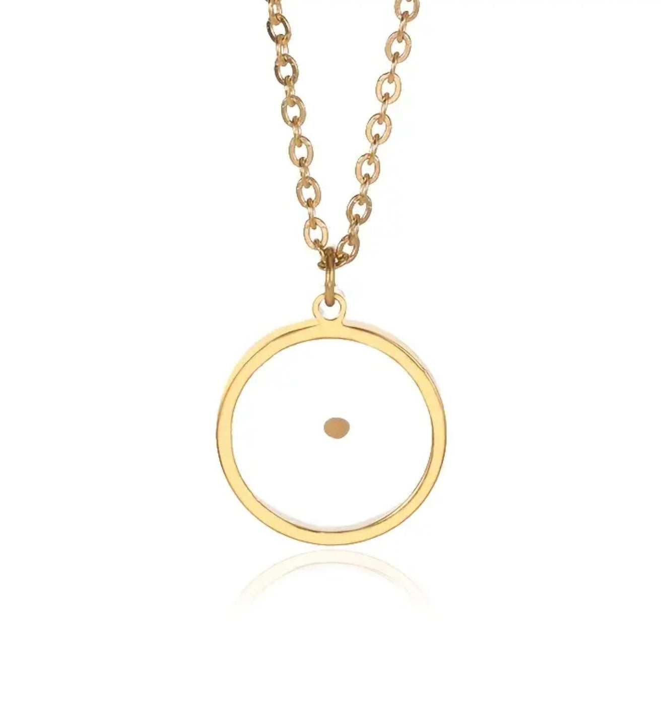 🌿Elegant Mustard Seed Faith Necklace – 18K Gold Plated Round Pendant /Stainless Steel Round Pendant  Silver/Gold 🌿